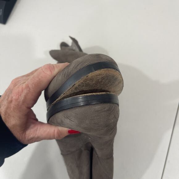 Eileen Fisher Boots Sz 8.5 Bootie Vero Cucio Lagenlook Suede Brown Grey Earthy - Picture 13 of 14